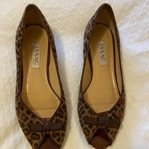 ISAAC Reina Made in Italy Suede leopard flats